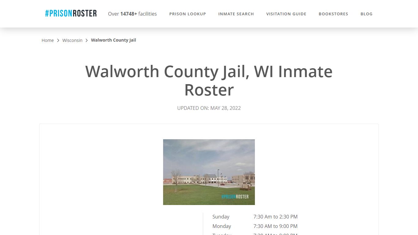 Walworth County Jail, WI Inmate Roster - Inmate Locator